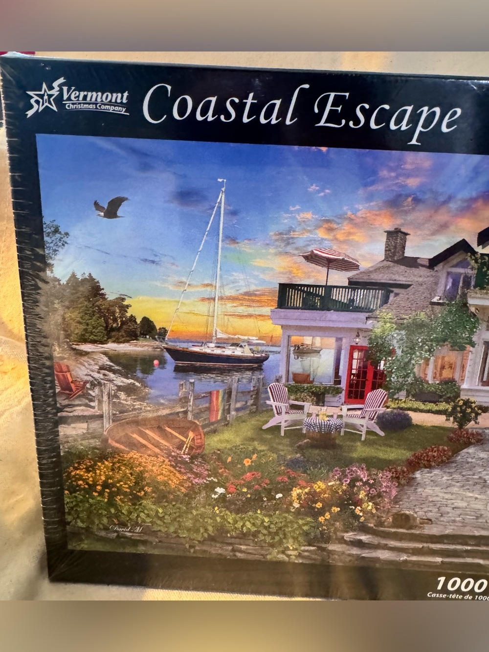 Vermont Christmas Co “Coastal Escape” 1000 Piece Jigsaw Puzzle- New/Sealed - Picture 2 of 8